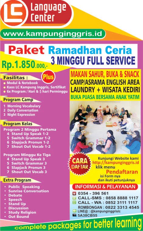 Paket Ramadhan Ceria Kampung Inggris LC 3 Minggu