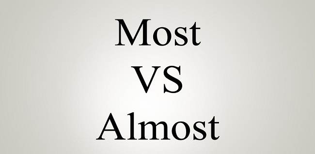 Most vs. Almost