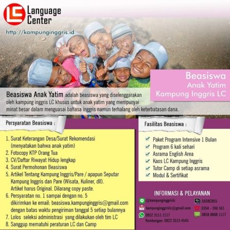 Beasiswa Yatim Kampung Inggris LC