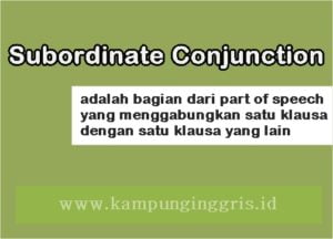 Subordinate Conjunction