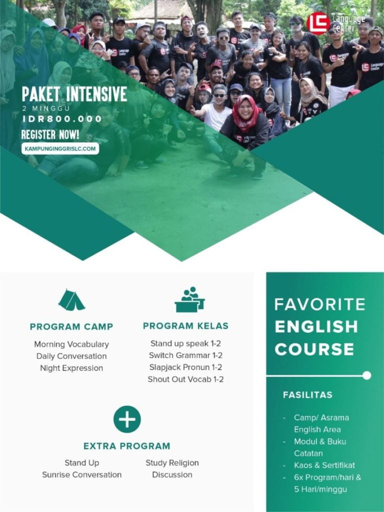 Paket Kampung Inggris LC Intensive 2 Minggu