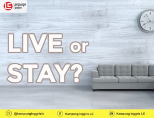 perbedaan kata live dan stay