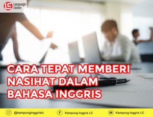 memberi nasihat dalam bahasa inggris