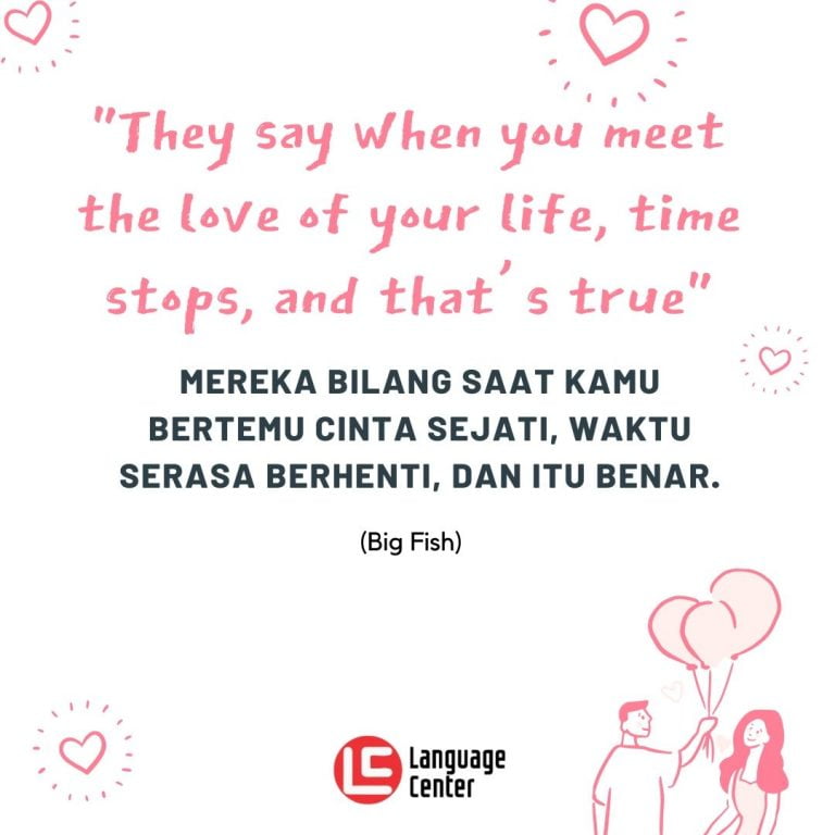 50 Kutipan Film Barat Romantis dan Artinya - Kampung Inggris Pare