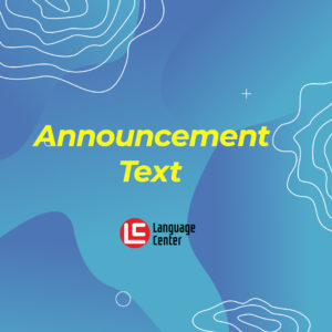 announcement text