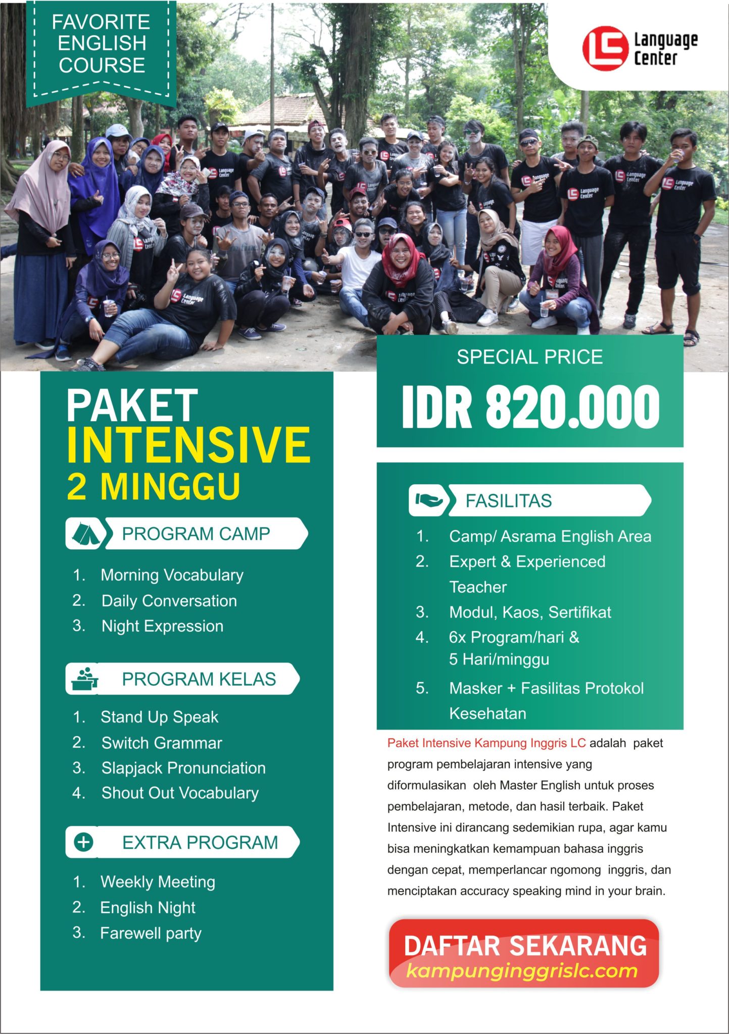 Paket Intensive 2 Minggu Paket Intensive 2 Minggu Kampung Paket Intensive 2 Minggu Paket Intensive 2 Minggu Kampung
